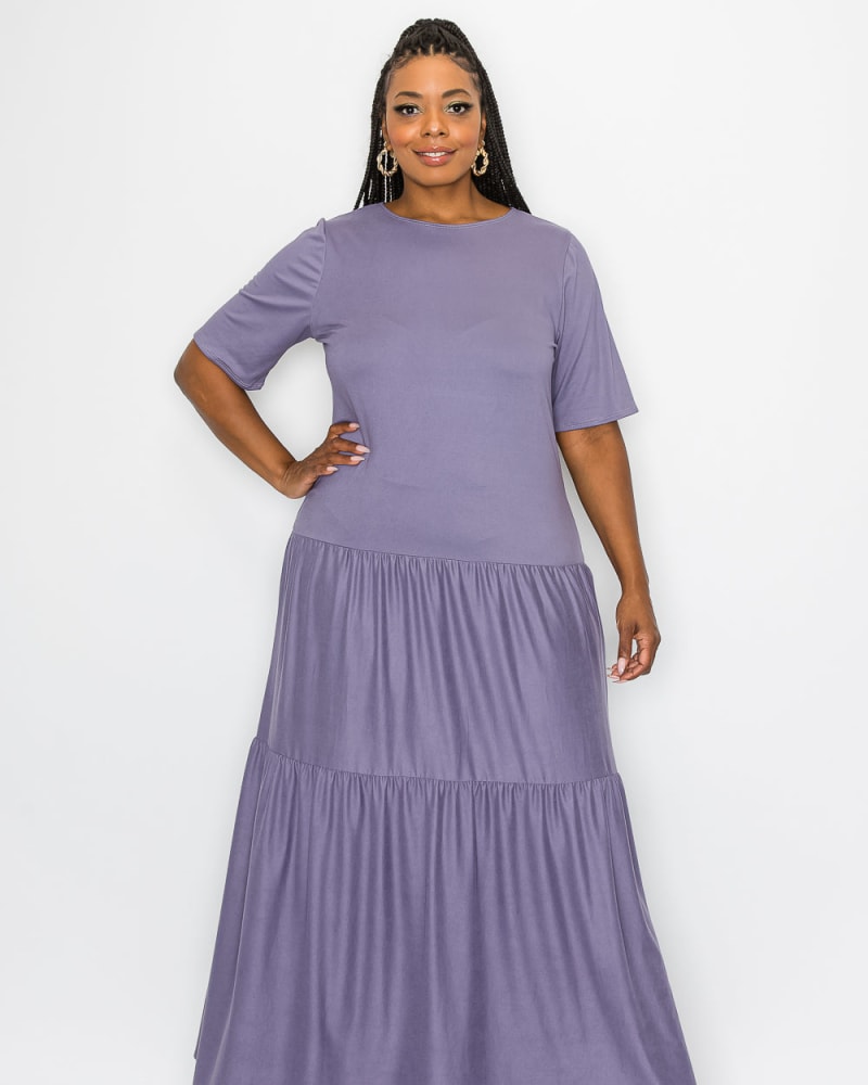 Lavender grey maxi clearance dress